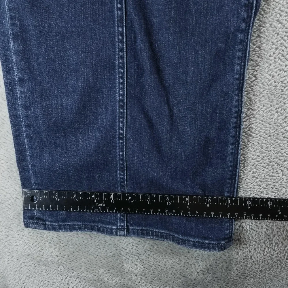 American‎ Eagle Jeans Womens 10 Blue Super High Rise Baggy Wide Leg Dark Wash